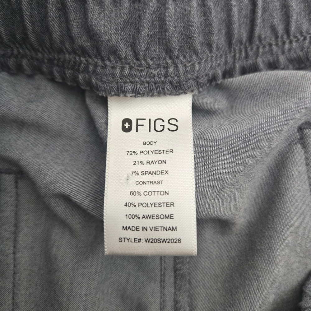 Figs Womens Zamora Jogger Scrub Pants Size L Grey Medical Drawstring Stretch - Picture 4 of 7